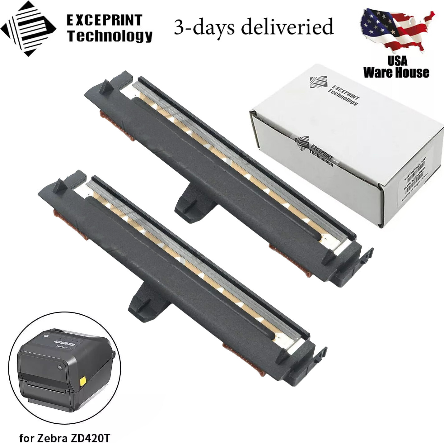 ✅ 2pcs Printhead for Zebra ZD420T ZD620T Printer 203dpi P1080383-226 New ✅