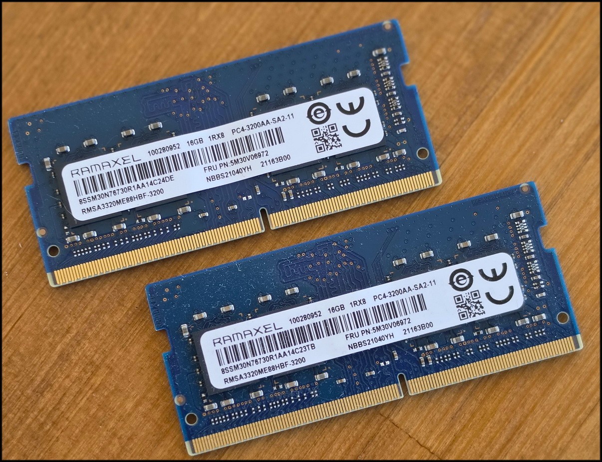 32GB (2X16GB) Ramaxel DDR4 PC4-3200 Laptop Memory RAM 260 SODIMM RMSA3320ME88HBF