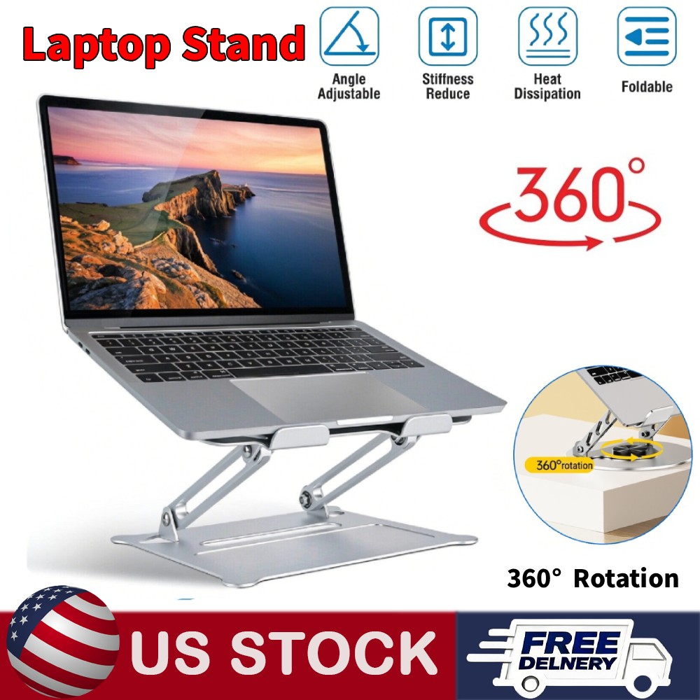 Adjustable Foldable Laptop Stand Aluminum Notebook Riser Computer Holder Desk US
