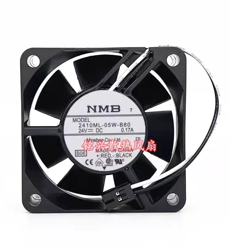 NMB 2410ML-05W-B60 6025 DC24V 0.17A 2-Pin Inverter Cooling Fan