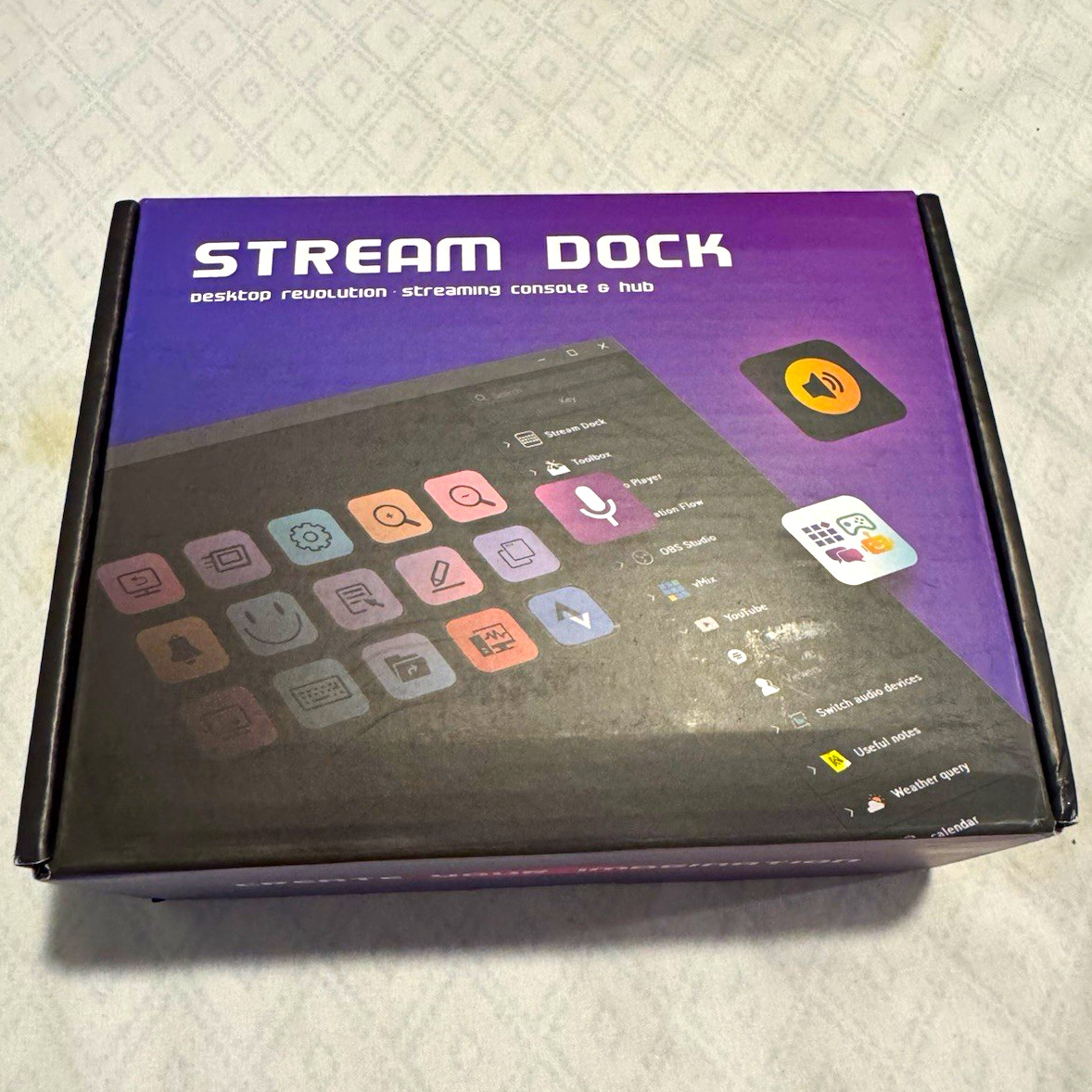 VSDINSIDE Stream Dock Docking Station PC Gaming Streaming Device, Black/Purple
