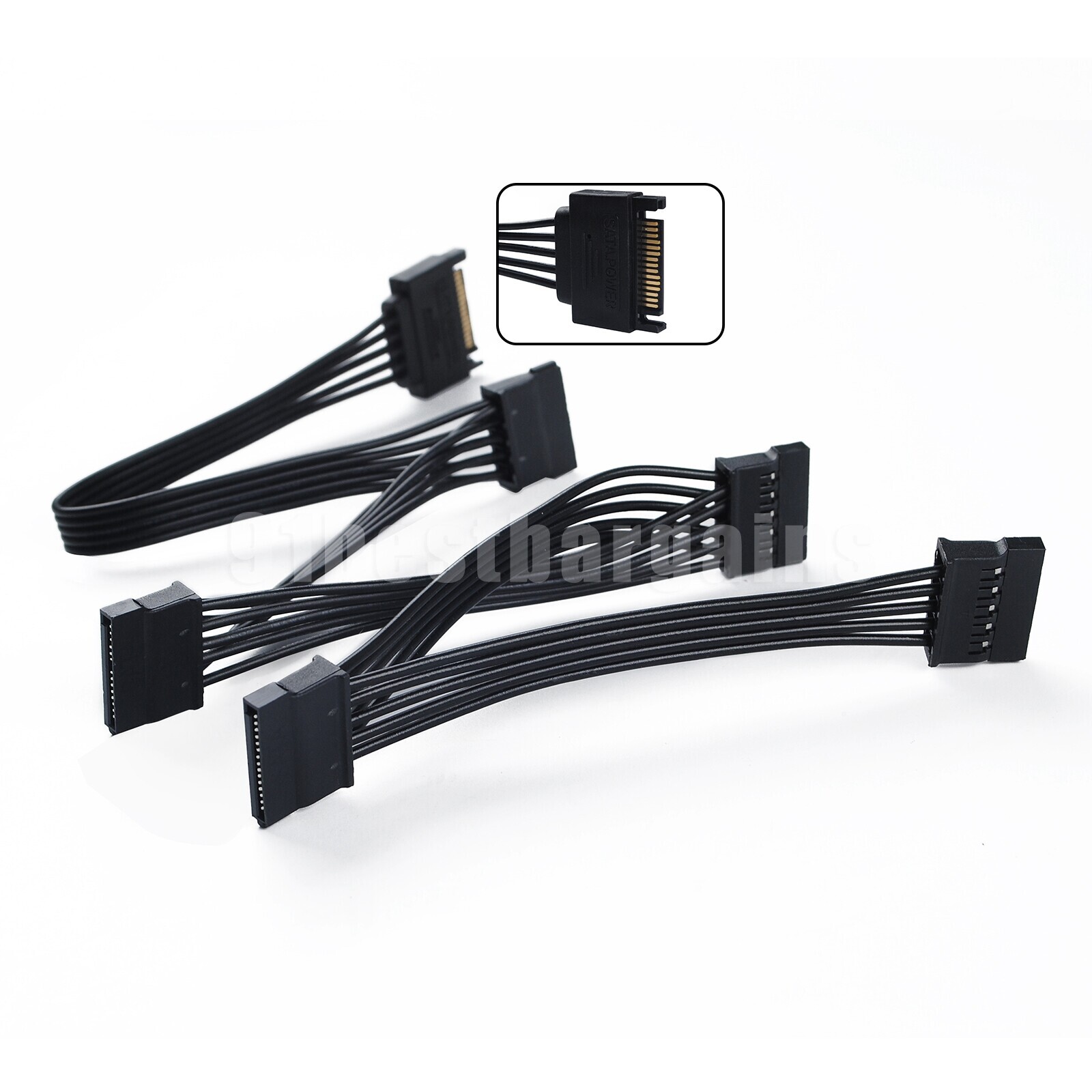 SATA Power Extension HDD Cable 15Pin 1 Male to 5 8 10 12 Female Splitter Adapter
