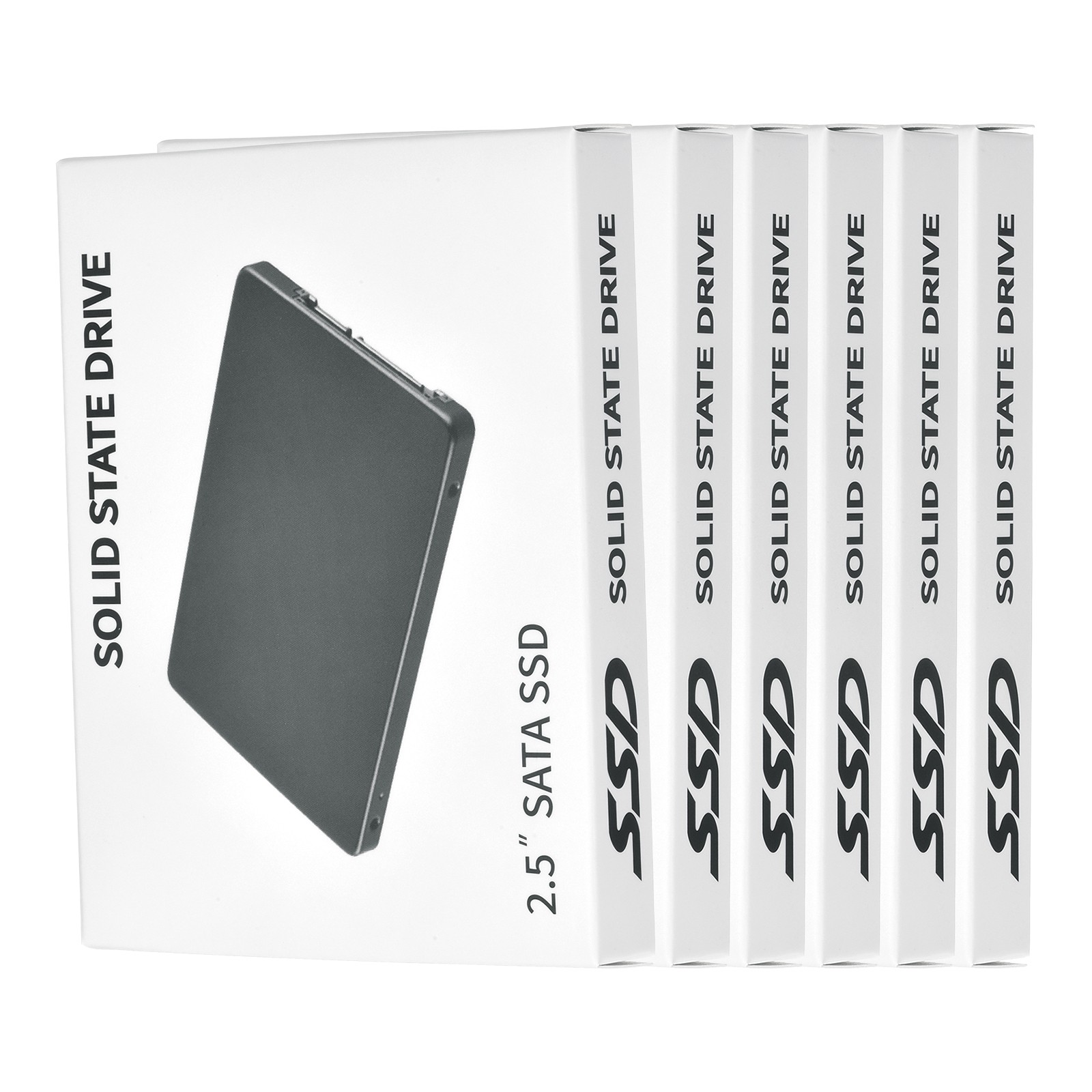 6Pcs SSD SATA 2.54 Inch Memory Package Tray with Cover for Computer