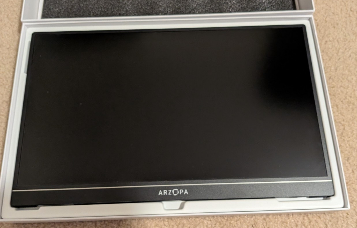 Arzopa Z1FC 16.1" Portable Gaming Monitor Black, With Box, Cord