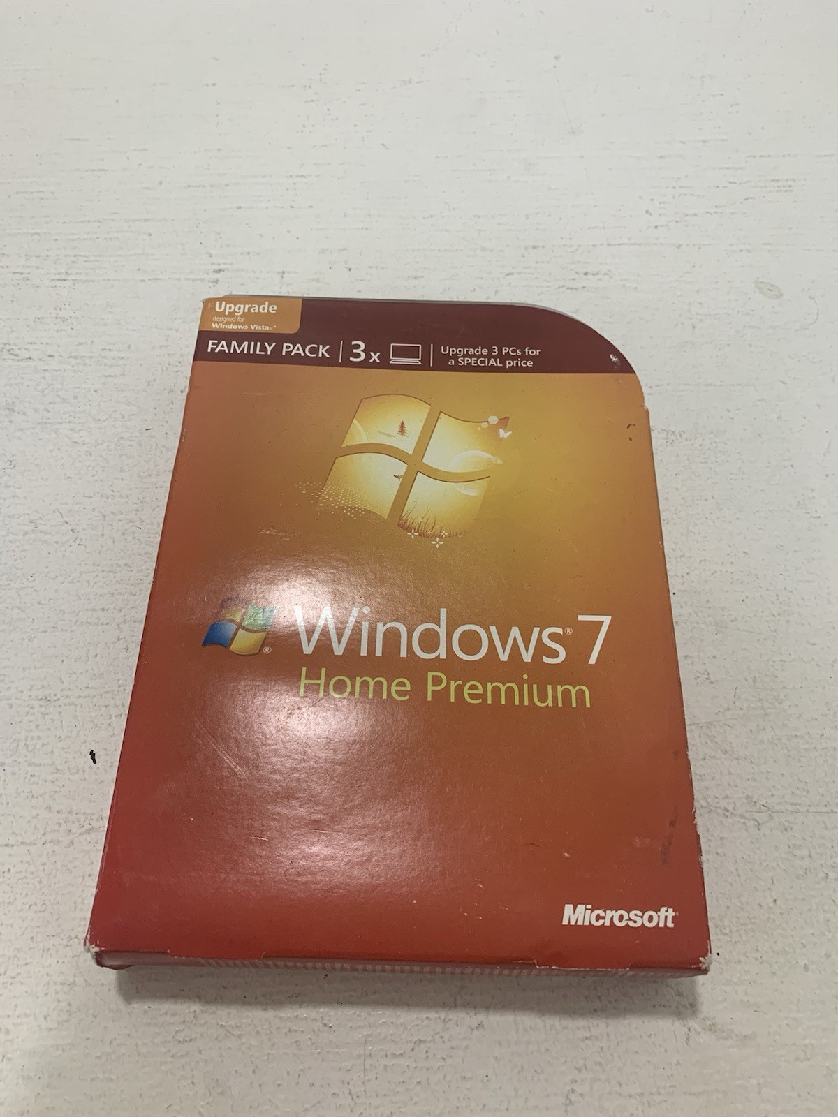 Microsoft Windows 7 Home Premium Upgrade Family Pack For 3 PCs 32 & 64 Bit CD