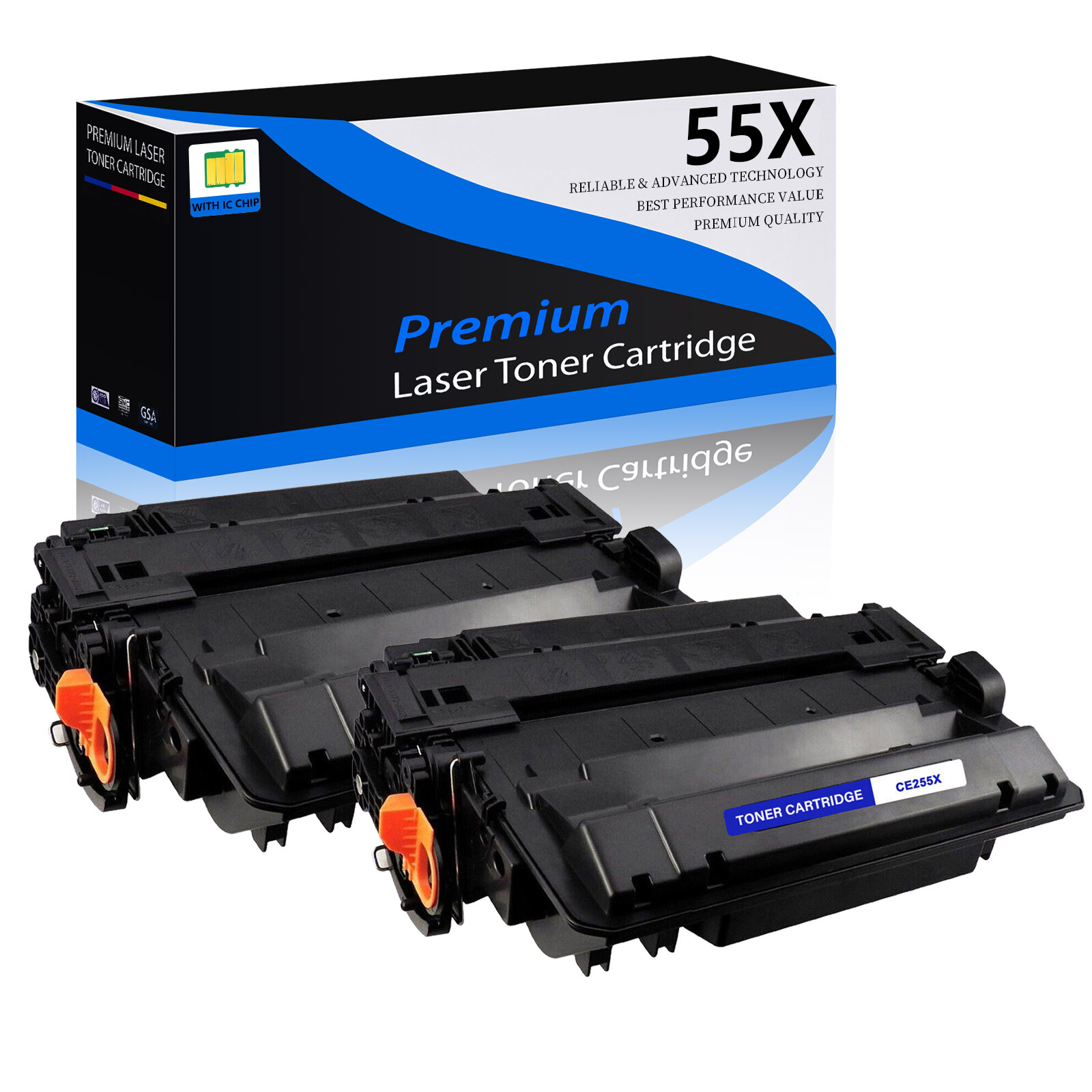 2PK CE255X 55X Toner for HP Laserjet Pro P3010 P3016 P3015 MFP m521dn MFP m521dw