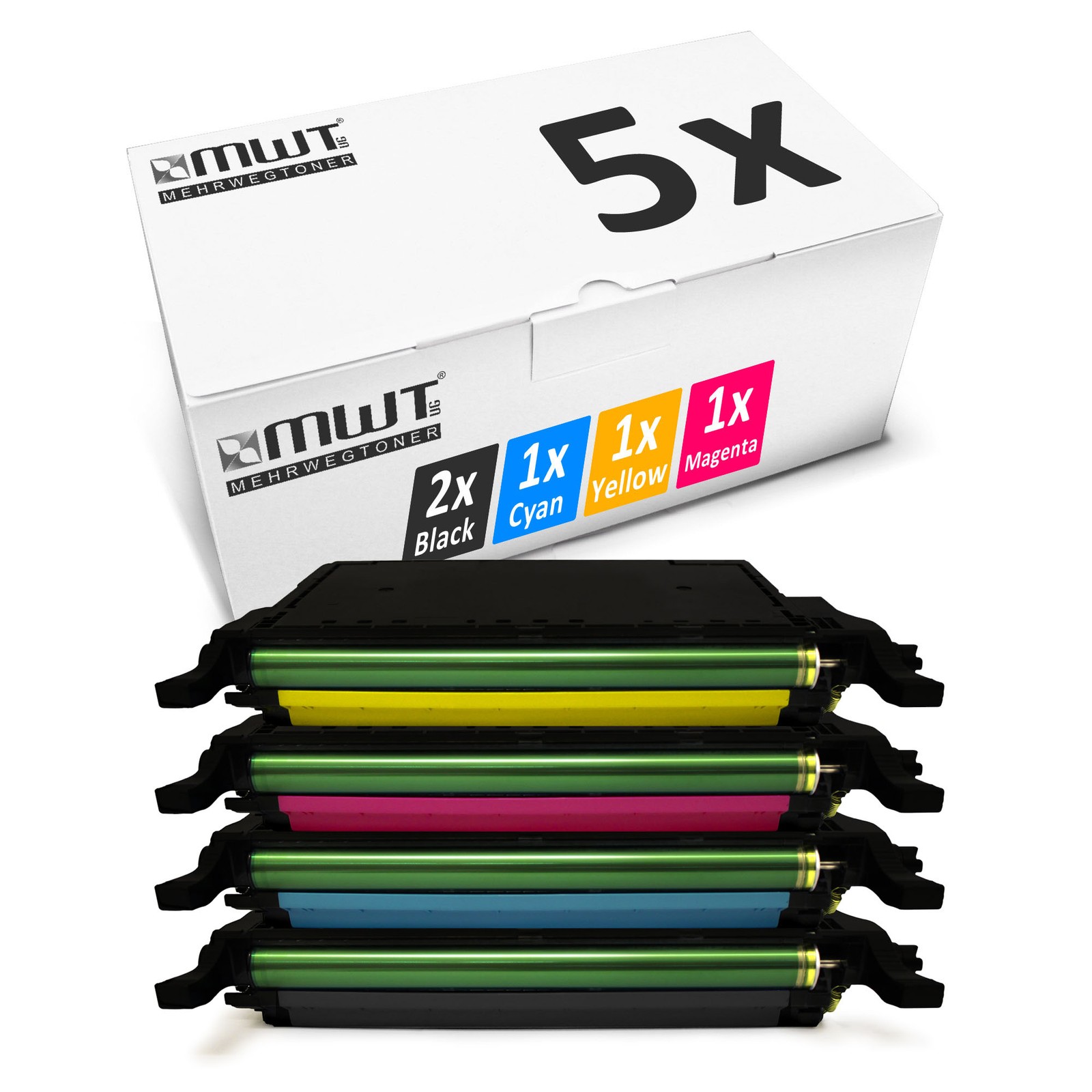 5x Cartridge Replaces Samsung CLT-6092S C6092S K6092S M6092S Y6092S CLT6092