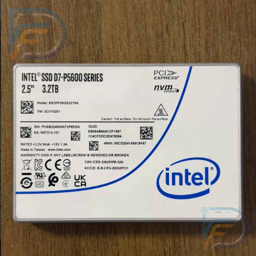 Intel D7-P5600 3.2TB U.2 NVMe PCIe 4.0 x4 2.5" Enterprise SSD （96%+） Health
