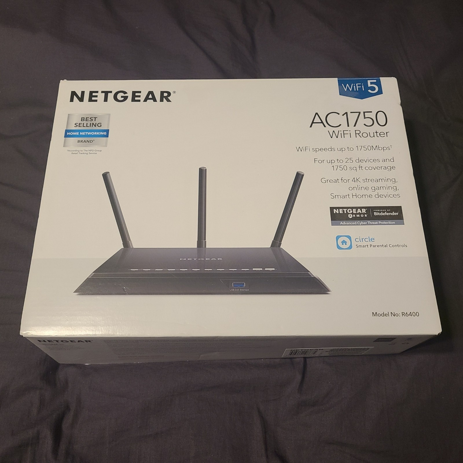 Netgear Nighthawk AC1750 Smart WiFi Router (R6700) 