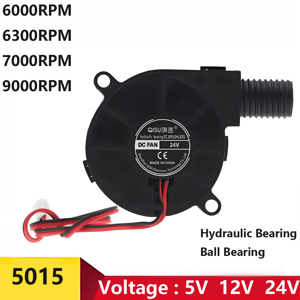 5015 Radial Turbo Blower Fan Cooling Fan DC Brushless 5V 12V 24V For 3D Printer