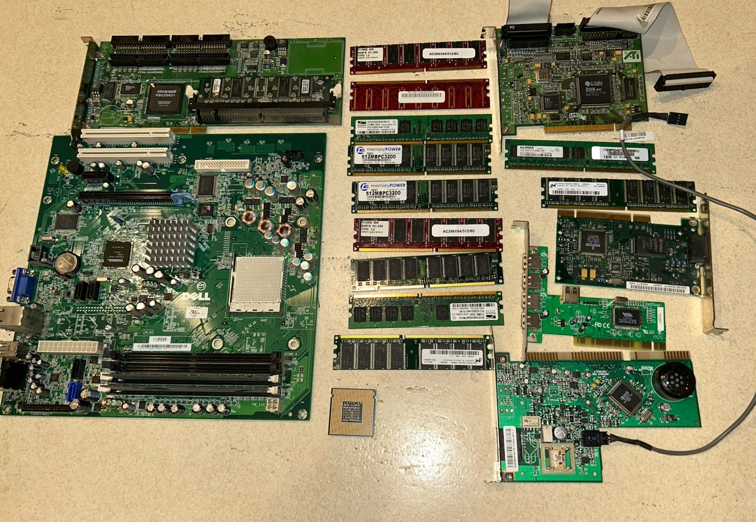 DELL MOTHERBOARD - PROMOS Desktop Memory  - LOCAL ESTATE CPU CHIPS GOLD RECOVER