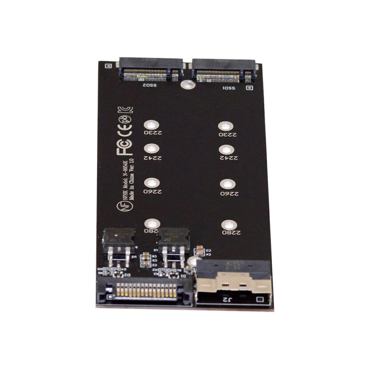 Jimier 2X M.2 NVME to SFF-8654 8X PCI-Express Raid Card VROC Raid0 Hyper Adapter