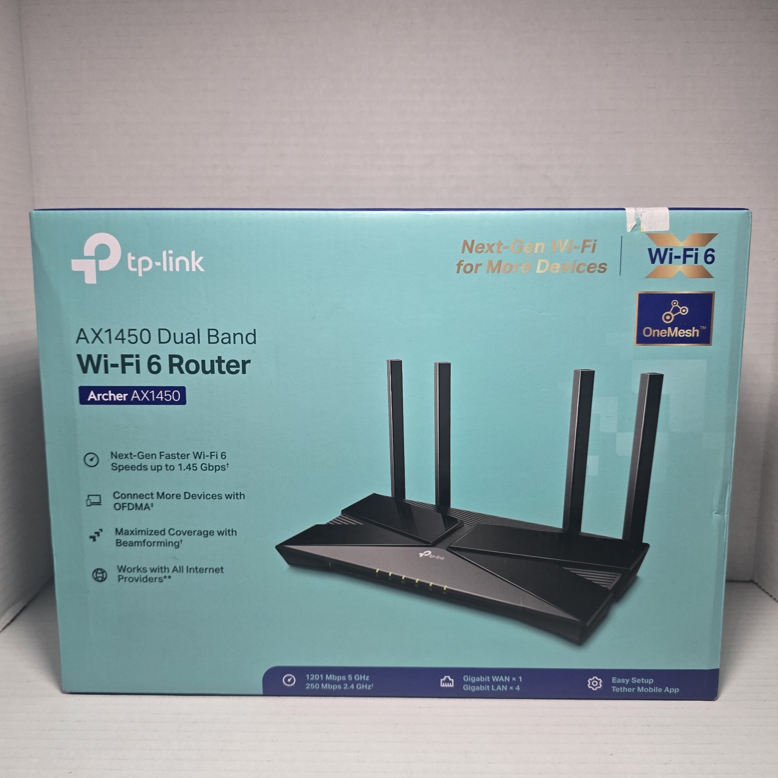 TP-Link Archer AX1450 WiFi 6 Dual-Band Wireless Router Up to 1.45 Gbps OBN A3