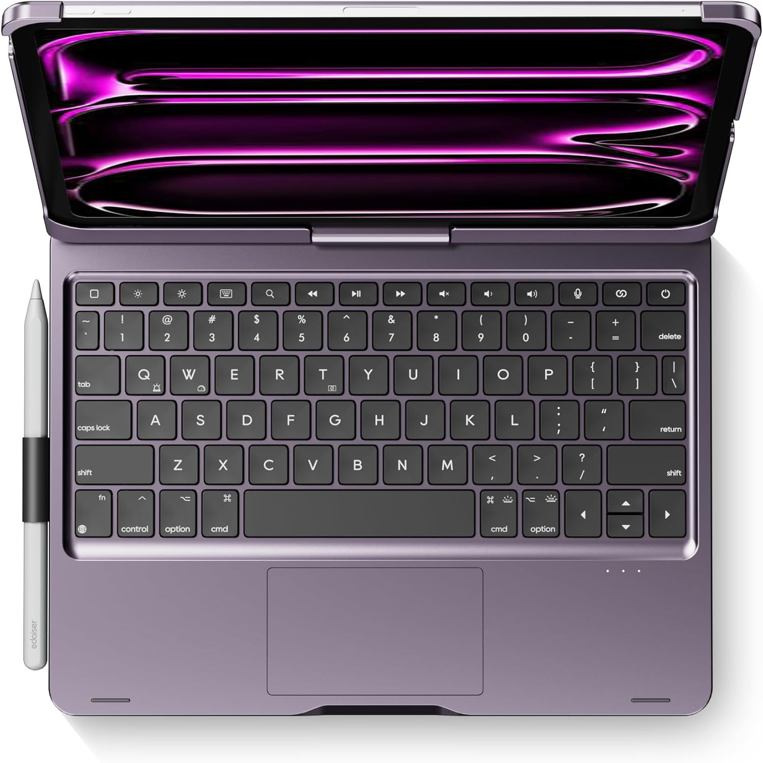 Swivel Keyboard Case for Ipad Pro 11-Inch M5 M4 (2025 2024) Purple
