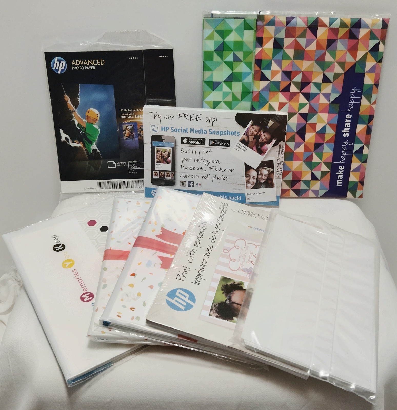 Assorted Photo Paper Lot HP Royal Brites Mixed Sizes Gloss Soft Gloss Matte