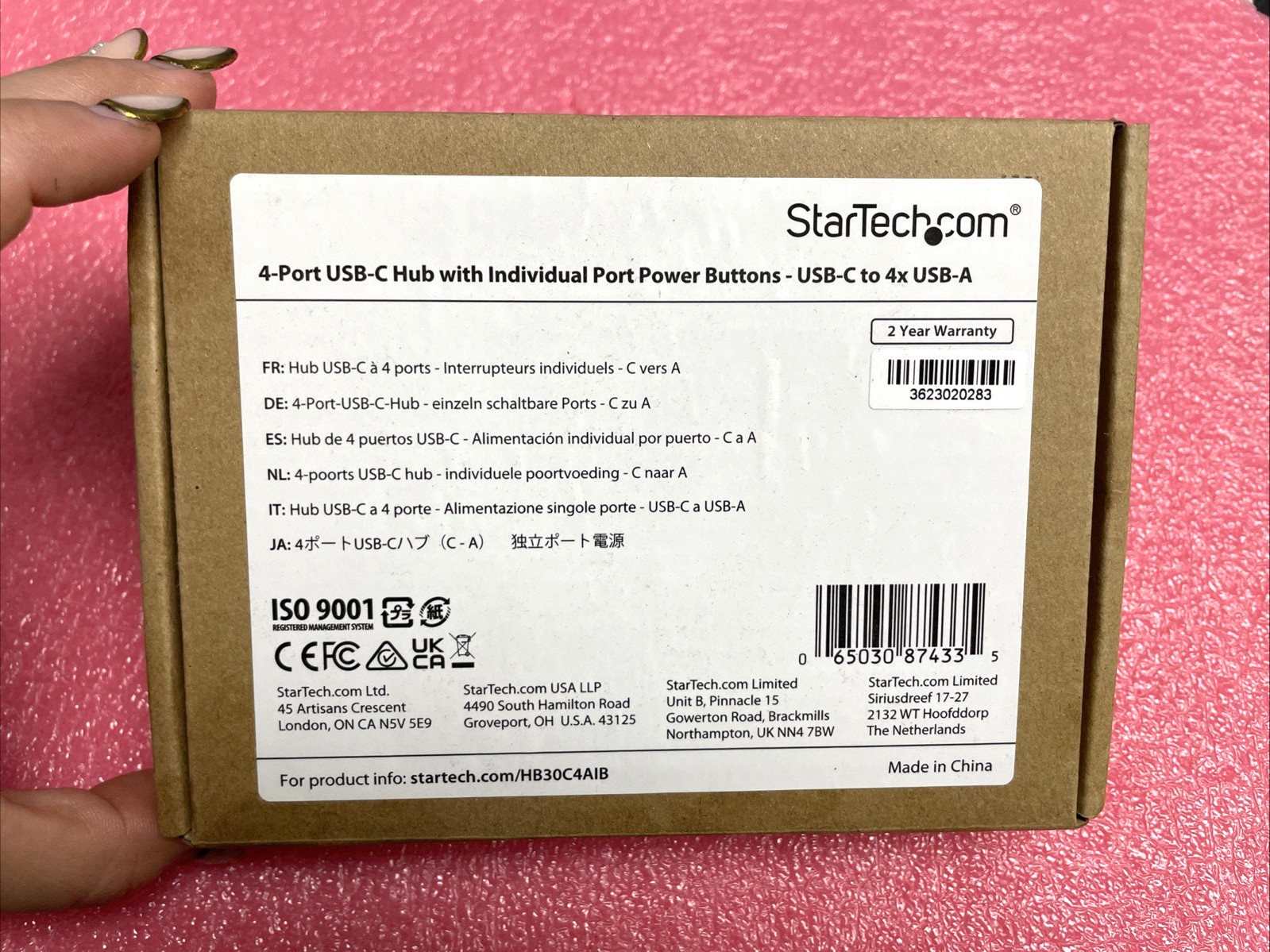 StarTech 4-Port USB C Hub, 4x USB-A Ports / NEW OPEN BOX.