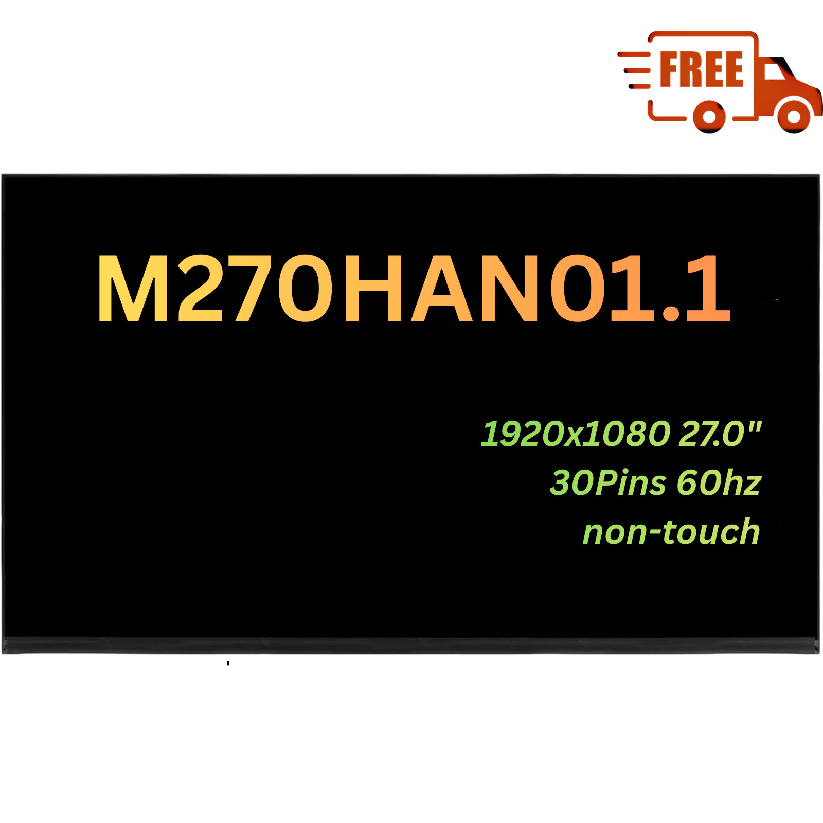 FHD M270HAN01.1 For HP 27" LED LCD Non-Touch Screen Display 1920×1080 30 pins