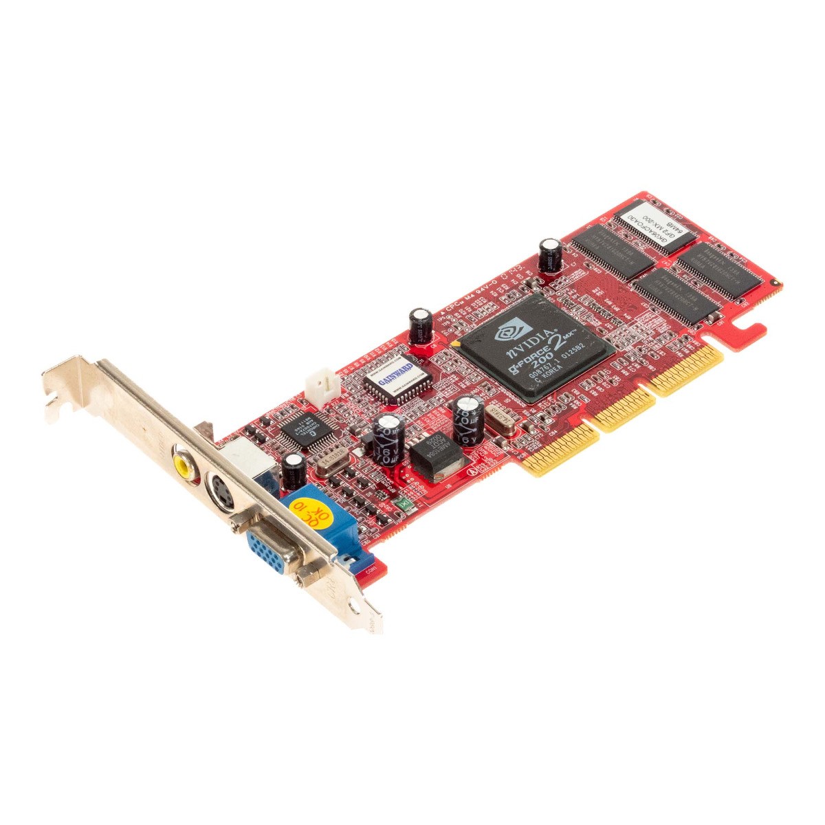Graphics Card GAINWARD NVIDIA GEFORCE2 MX200 64MB VGA-GWV06-A V06-A1 REV:C AGP