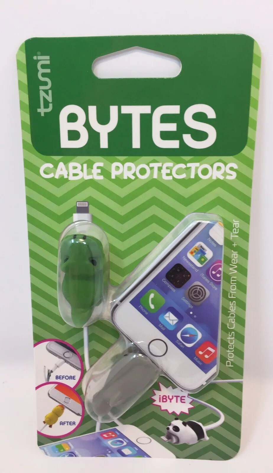 NEW Tzumi Cord Bytes Cable Cord Tips Protectors Alligator & Shark