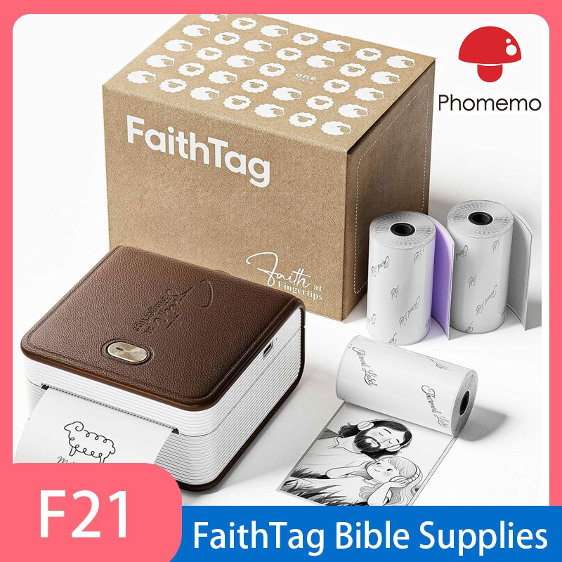 FaithTag Bible Study Journaling Supplies, Mini Sticker Printer F21 DIY 3 Rolls