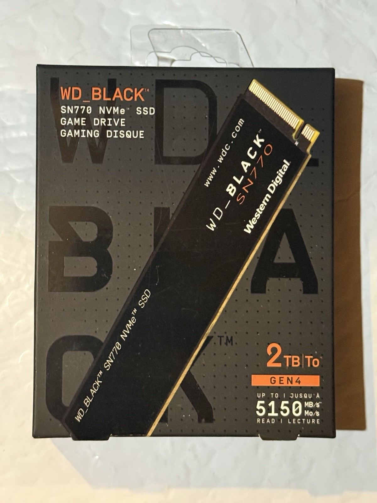 WD BLACK SN770 NVMe Internal SSD 2TB Game Drive Brand New Open Box Never Used