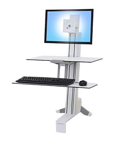 Ergotron WorkFit-S, Single LD with Worksurface+ [White] (33-350-211) (33350211)