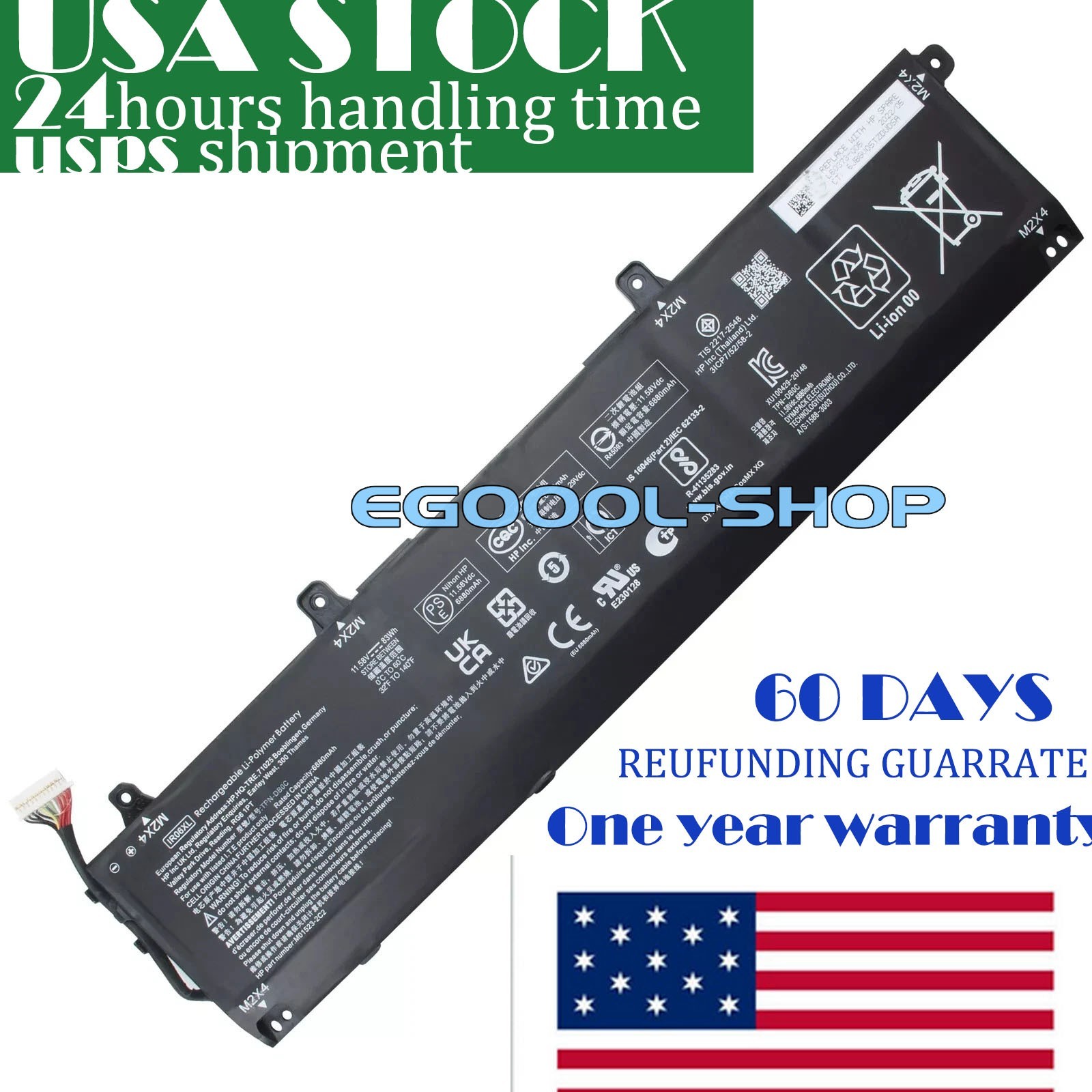 New Genuine IR06XL batetry For HP ZBook Power G7 2H9L2UT 1J3Y8EA 2C9P1EA series