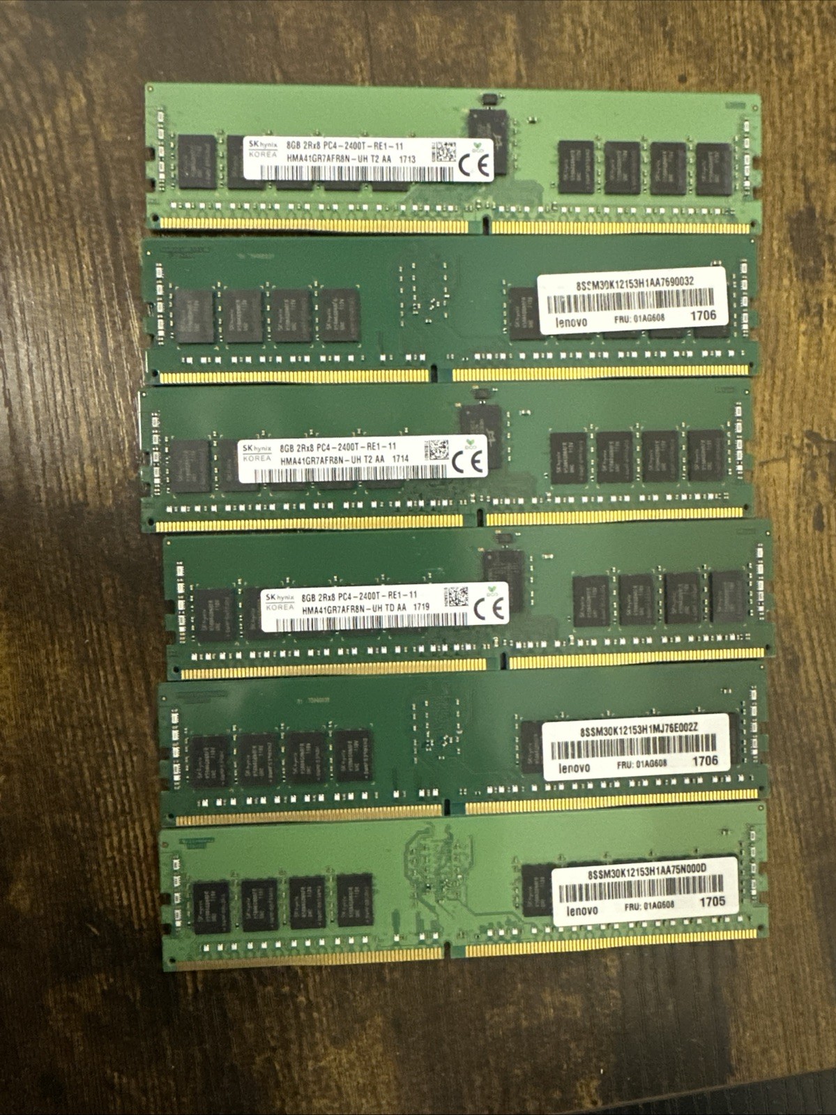 Lot Of 6 8GB Desktop DDR4