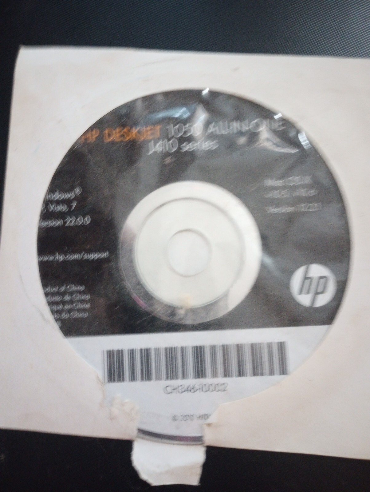 HP Desktop 1050 All-In-One J 410 series disc