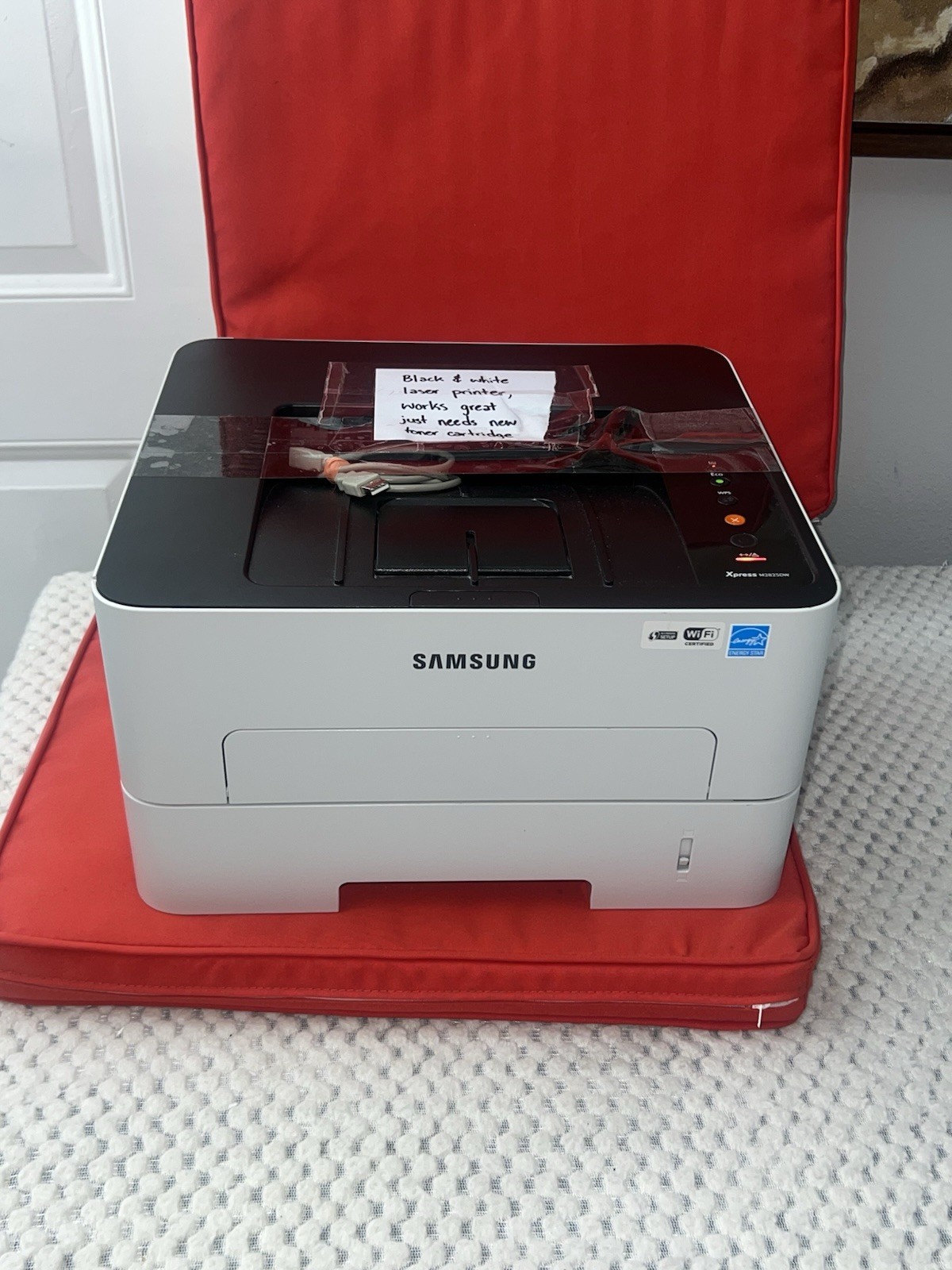 Samsung Xpress M2835DW Monochrome Laser Printer Tested  -with Power Cable