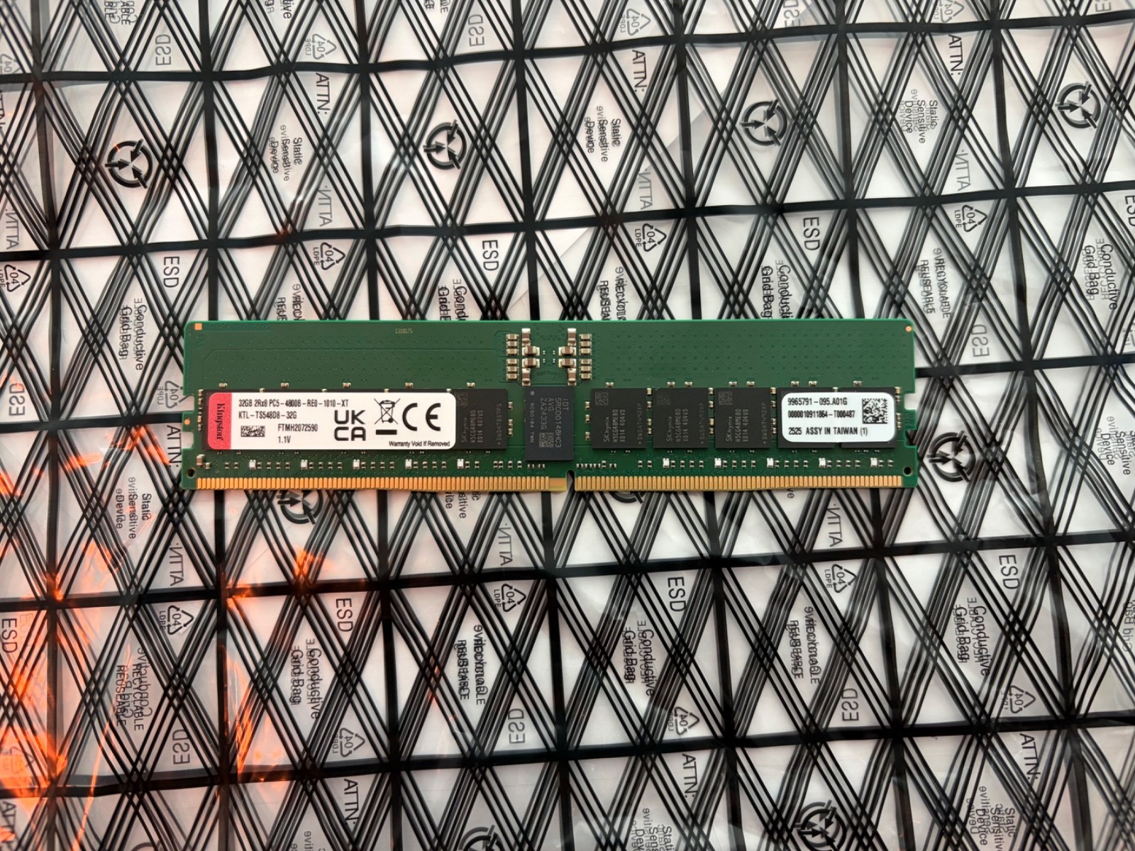 Kingston 32GB DDR5-4800 ECC RDIMM 2Rx8 Server RAM KTL-TS548D8-32G
