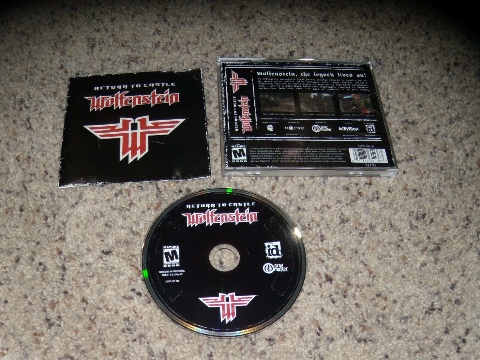 Return to Castle Wolfenstein (PC, 2001) Game with key