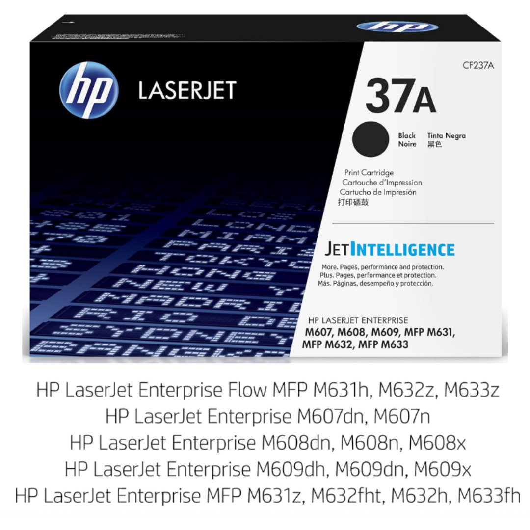HP 37A (CF237A) Black Toner Cartridge LaserJet Enterprise M607 M608 M609 M631