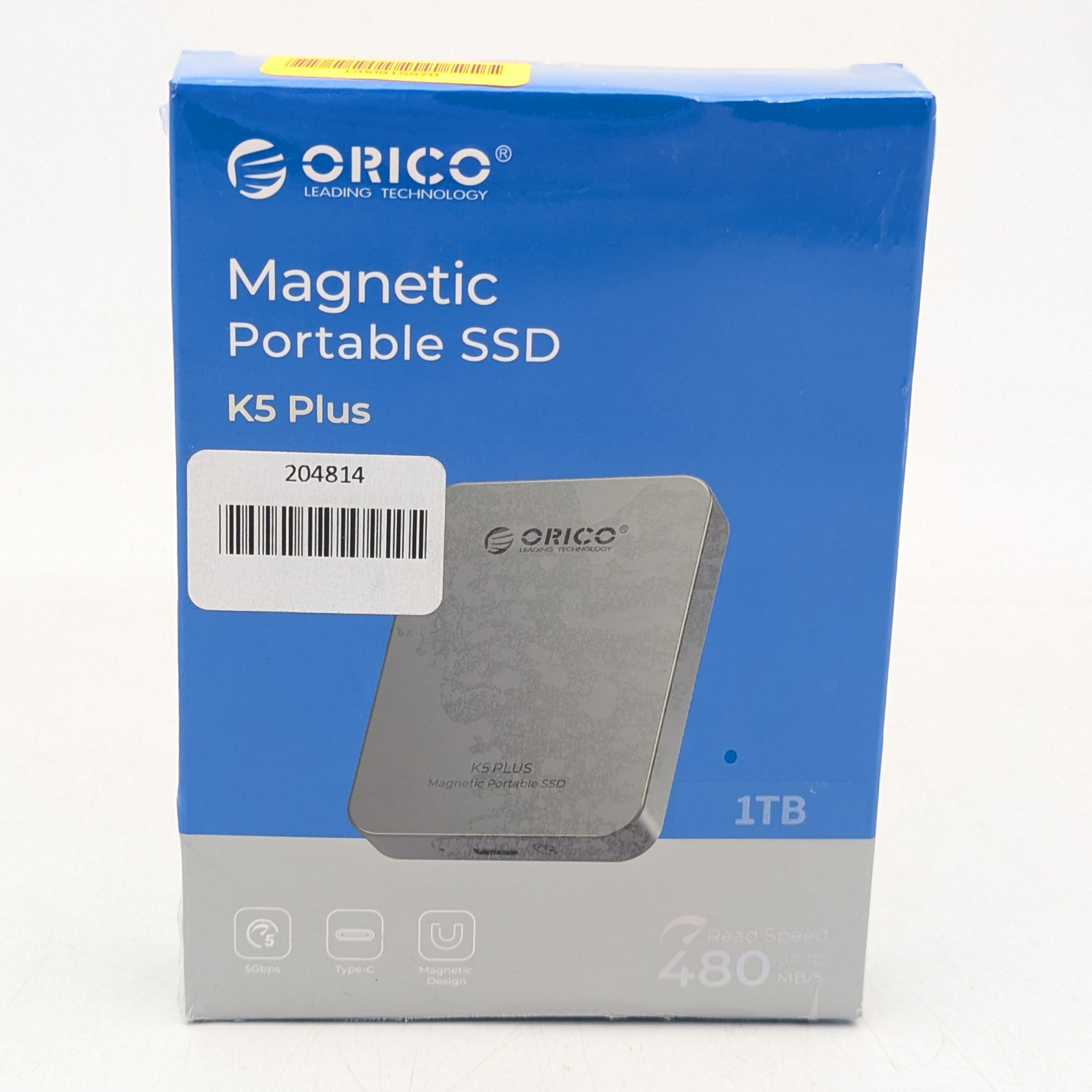 Orico K5 Plus 1TB Magnetic Portable External SSD | USB-C | Gray