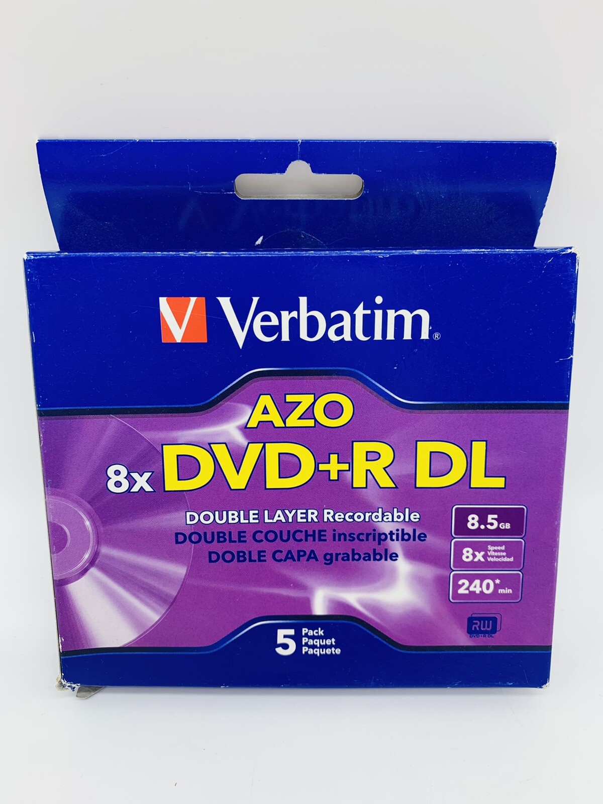 Verbatim DVD+R DL 8.5GB 8X Branded 4-Pack Brand New
