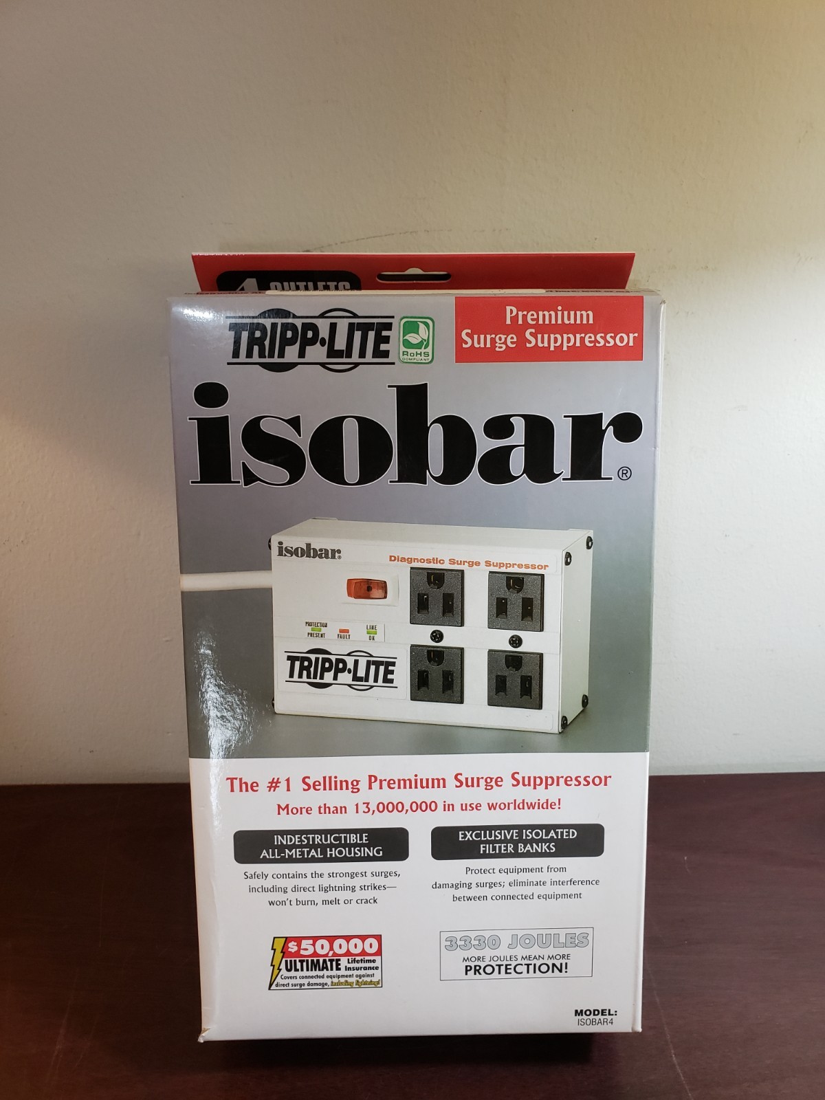 Tripp Lite Isobar ISOBAR4 Ultra 4 Outlet 3330 Joule Surge Protector NEW in Box