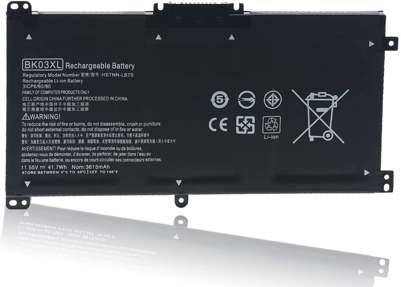 BK03XL Battery for HP Pavilion x360 14-BA HSTNN-UB7G 916811-855 916366-54 41.7Wh