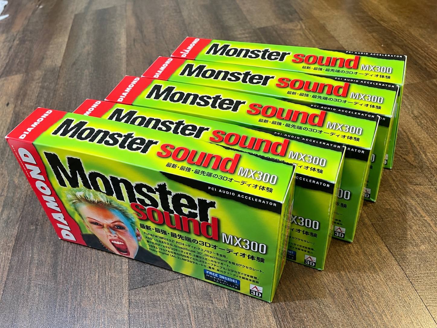 Vintage Diamond Multimedia Monster Sound MX300 PCI Sound Card w/ Box, Manual