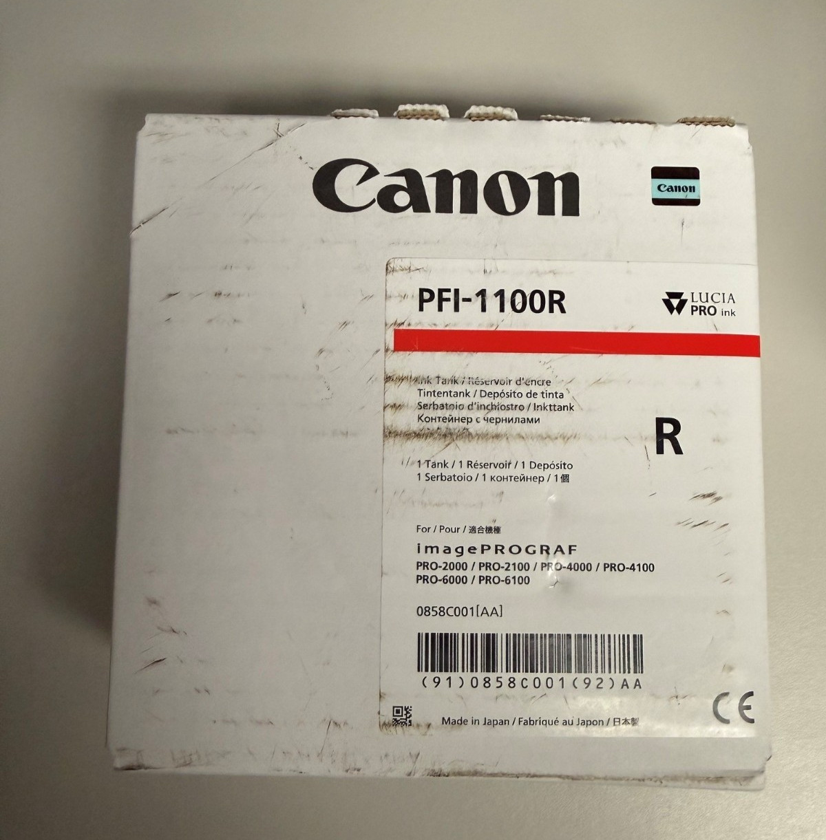 NEW Canon PFI-1100 Pigment Ink Tanks, 160ml for imagePROGRAF PRO-2000/4000