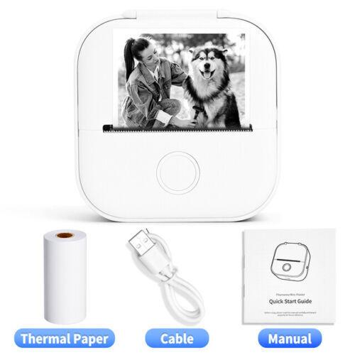 Phomemo T02 Thermal Photo Printer Print Pod Sticker Printer+1 Roll Paper Lot