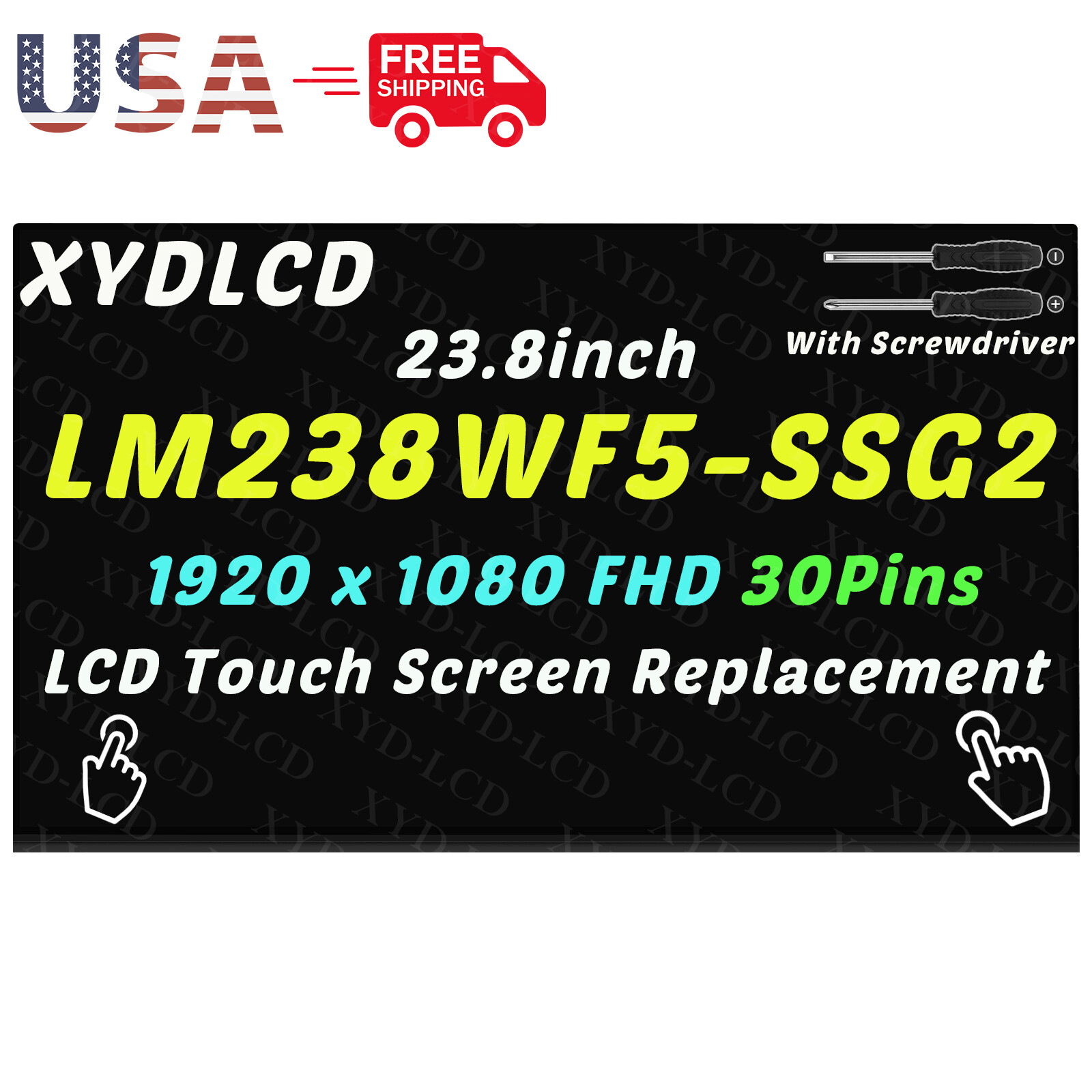 23.8" LM238WF5-SSG2 LM238WF5(SS)(G2) LCD On-Cell-Touch Screen Display FHD 24" A+