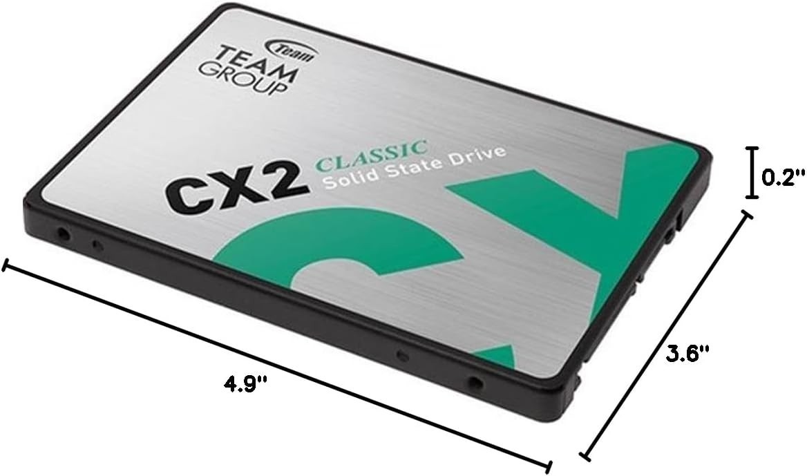 Team Group CX2 SSD 1 TB internal 2.5" SATA 6Gb/s green 2.5" SATA T253X6001T0C101