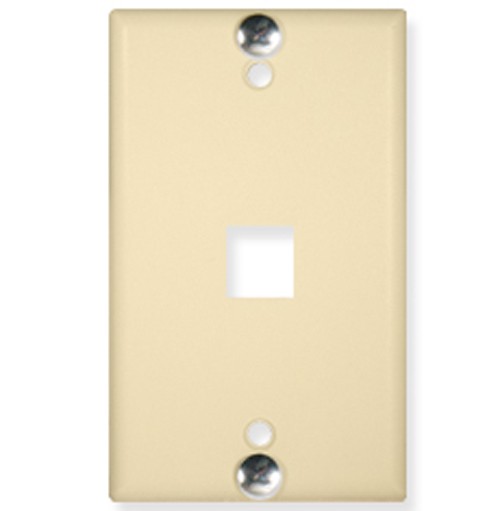 ICC WALL PLATE PHONE FLUSH 1-PORT IVORY IC107FFWIV UPC 633758024990