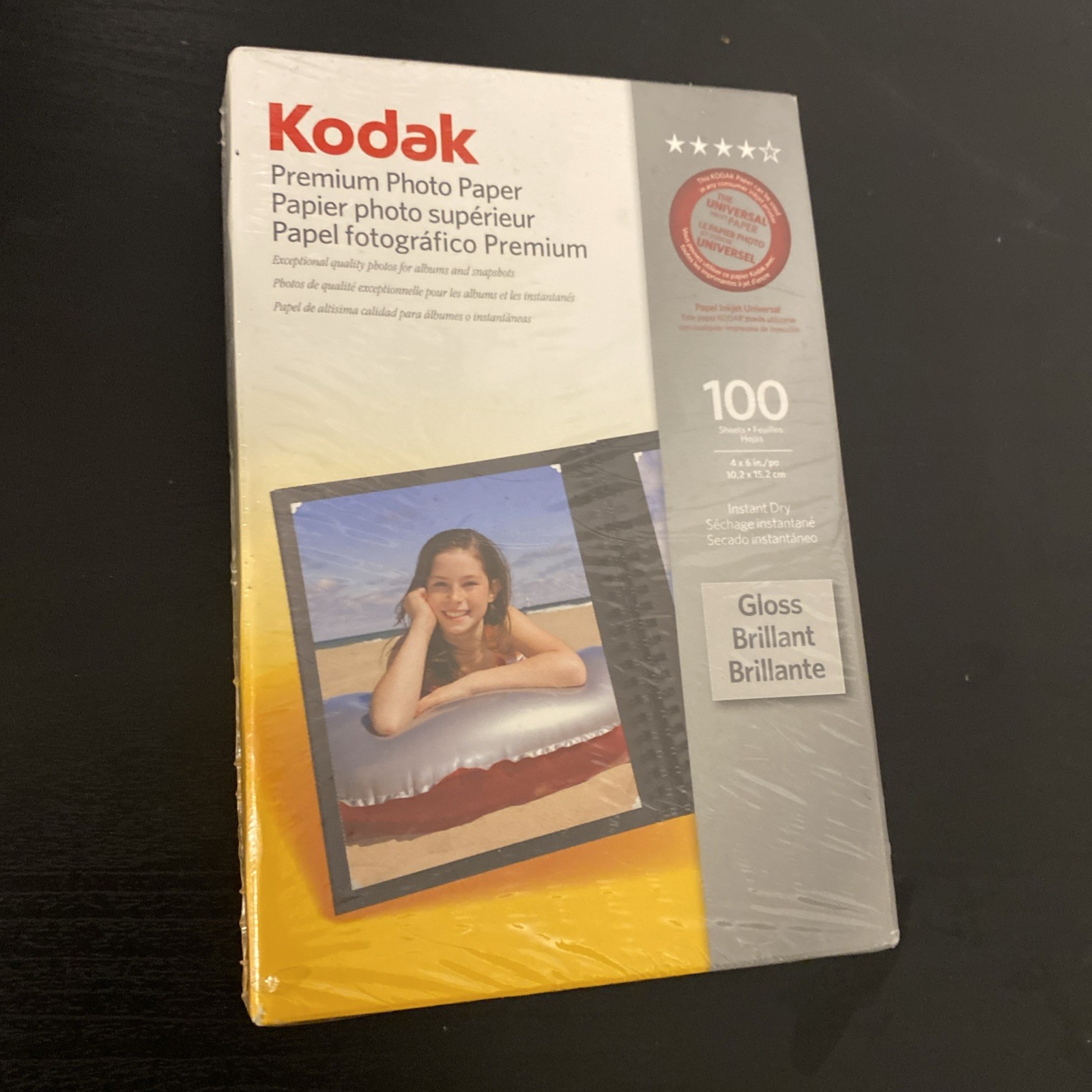 NEW Kodak© Premium Photo Paper 100 Sheets 4x6" Glossy MPN #1034388 SEALED