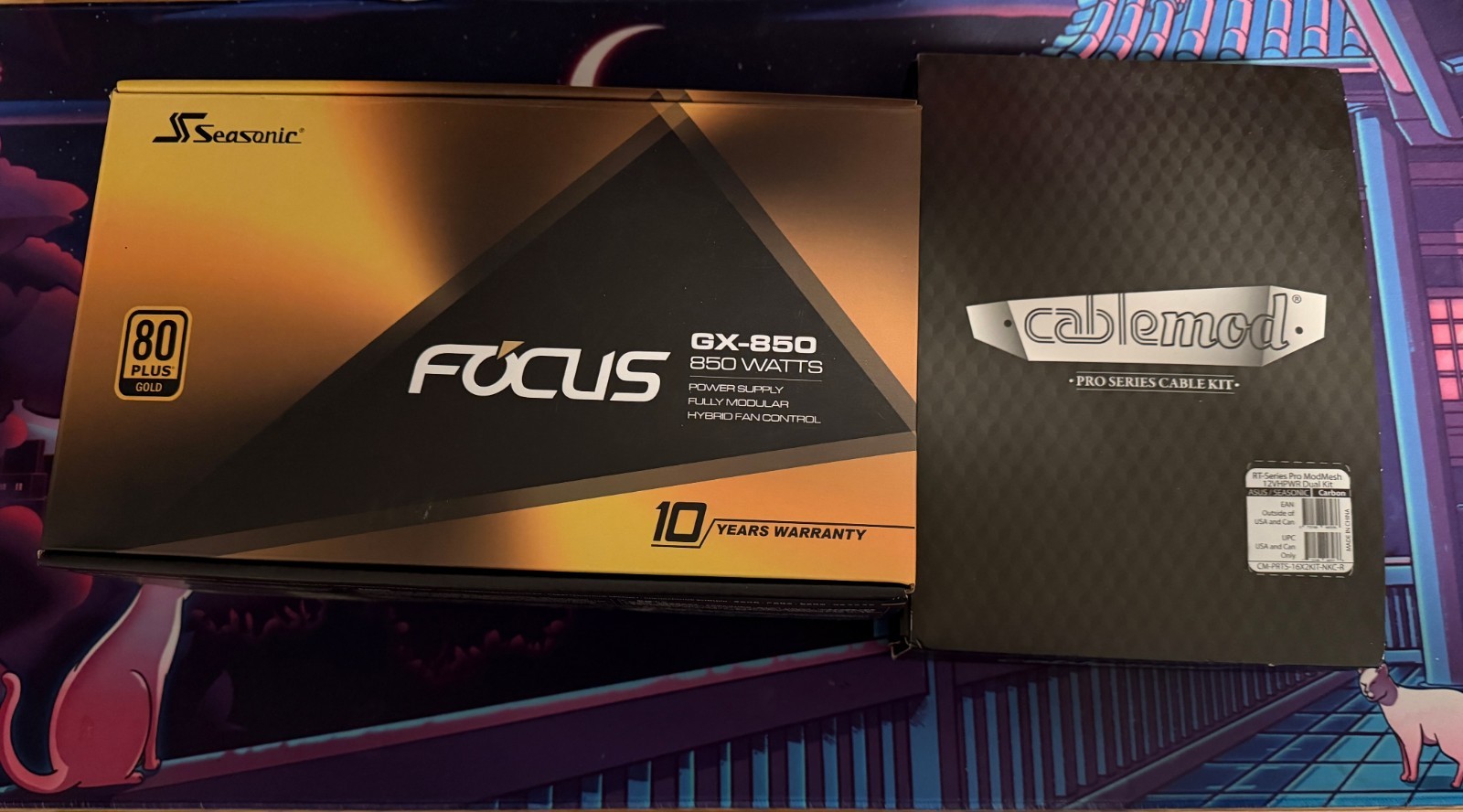Seasonic Focus GX-850 w/ Cablemod full length replacement cables