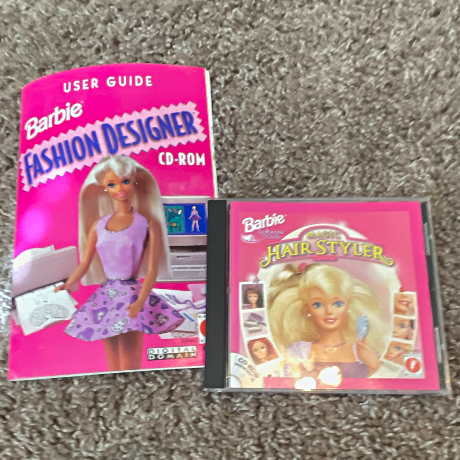 Vintage Barbie Magic Hair Styler CD-ROM & User Guide Manual for Fashion Designer