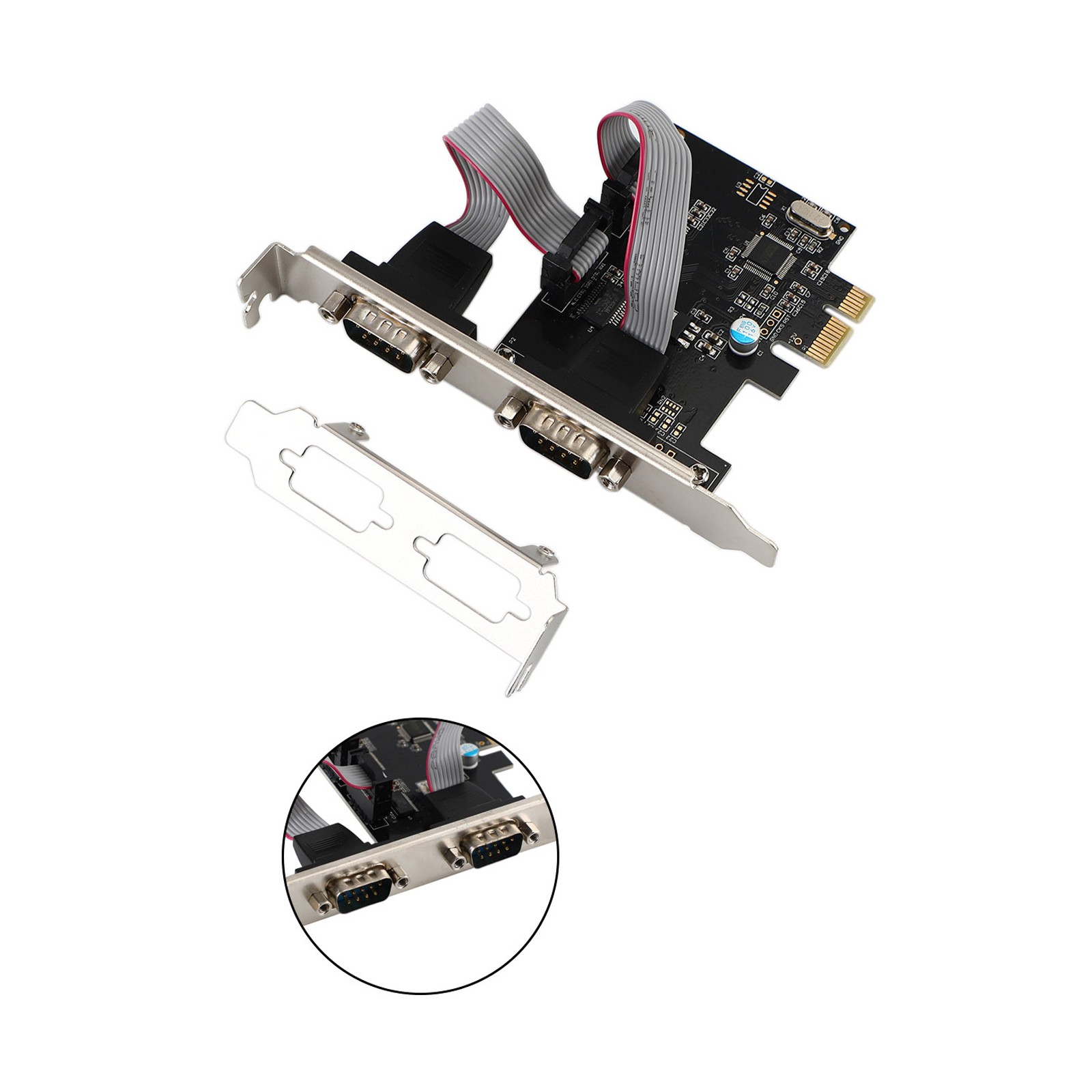 PCIE To RS232 2-Port Serial WCH382 Chip PCI-Express Extender Board Adapter Card