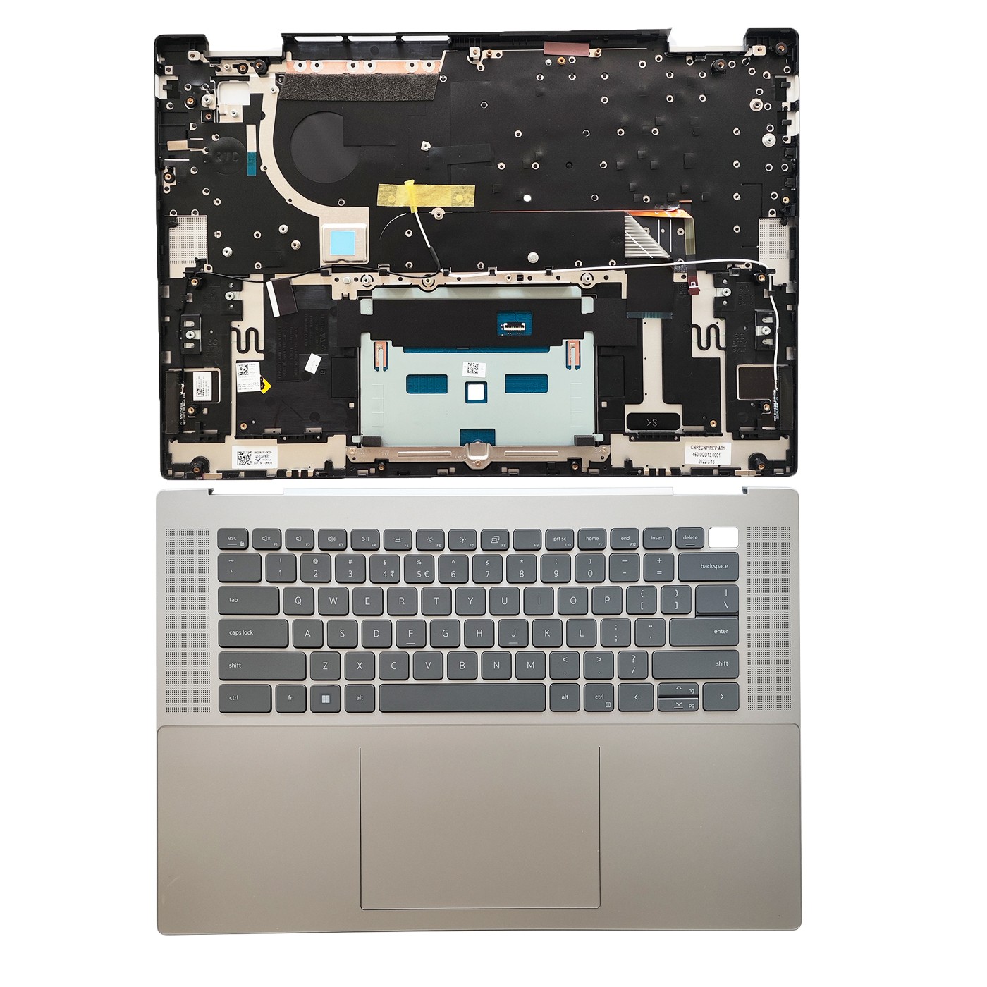 New For Dell Inspiron 16 7620 2-in-1 Palmrest Keyboard Touchpad Silver 0MN1PK