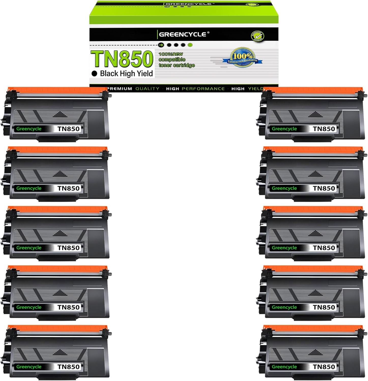 10PK TN850 TN880 Toner Cartridge for Brother DCP-L5600DN HL-L5200DWT MFC-L5800DW
