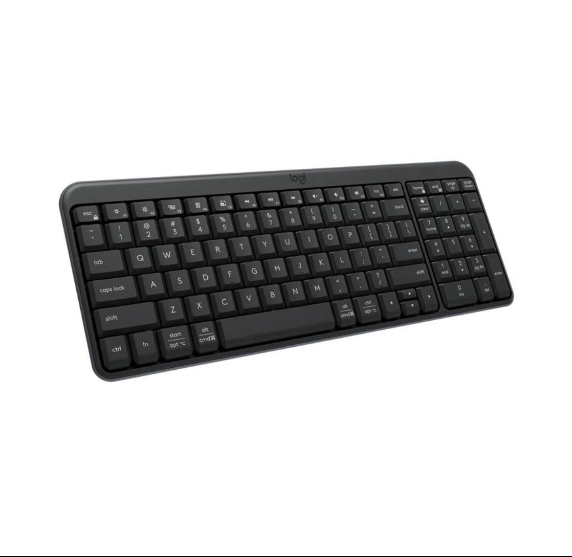 Logitech K250 Compact Wireless Keyboard Bluetooth Full Size Numeric Keypad Black